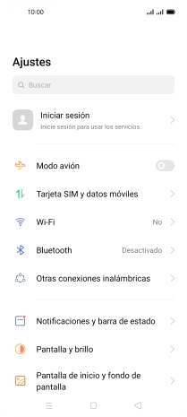 Pulsa Tarjeta SIM y datos móviles.