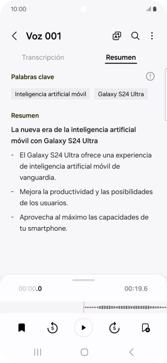 Pulsa la tecla de retroceso para guardar los cambios. Pulsa la tecla de retroceso para guardar los cambios.