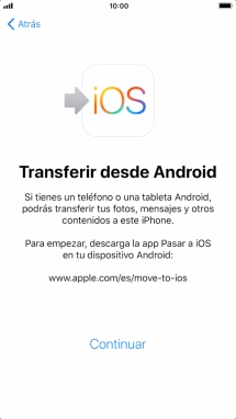 Para transferir contenido a tu teléfono, tienes que haber instalado la app 