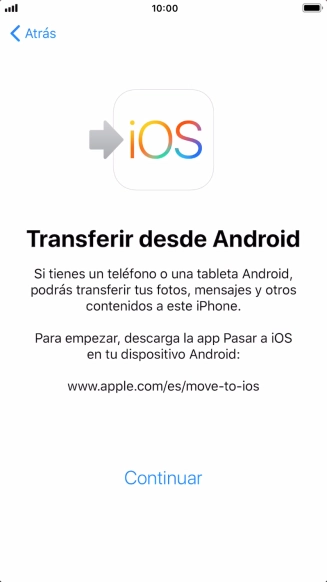 Para transferir contenido a tu teléfono, tienes que haber instalado la app 