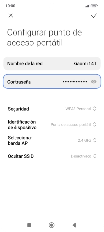 Pulsa Nombre de la red e introduce el nombre deseado de la conexión wifi