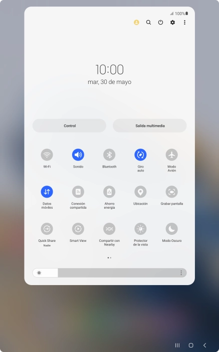 Pulsa el icono de ajustes.