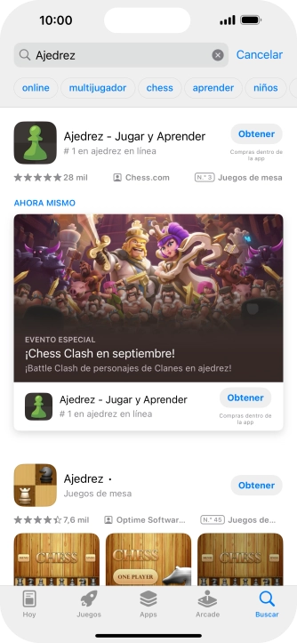 Pulsa la app deseada.