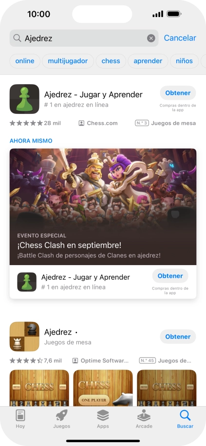 Pulsa la app deseada.