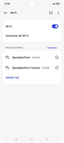 Pulsa la red wifi deseada.
