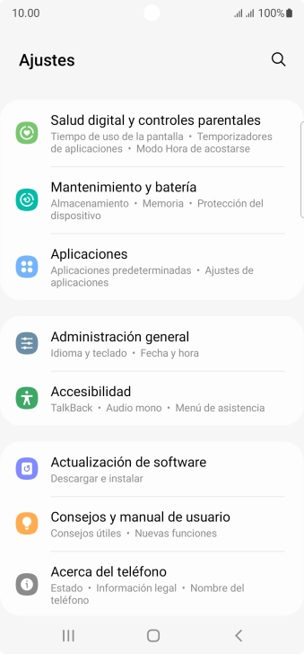 Pulsa Actualización de software.