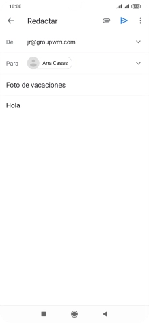 Pulsa el icono de anexos.