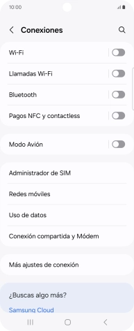 Pulsa Redes móviles.