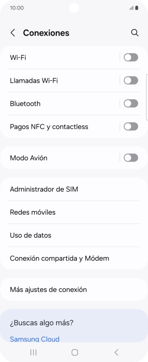 Pulsa Redes móviles.