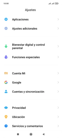 Pulsa Cuentas y sincronización.