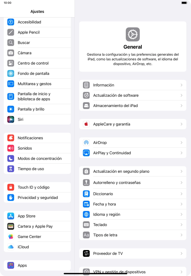 Pulsa Privacidad y seguridad.