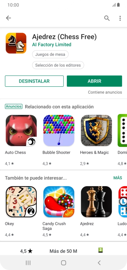 Pulsa la tecla de inicio para terminar y regresar a la pantalla de inicio.