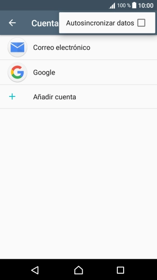 Pulsa Autosincronizar datos para activar la función.