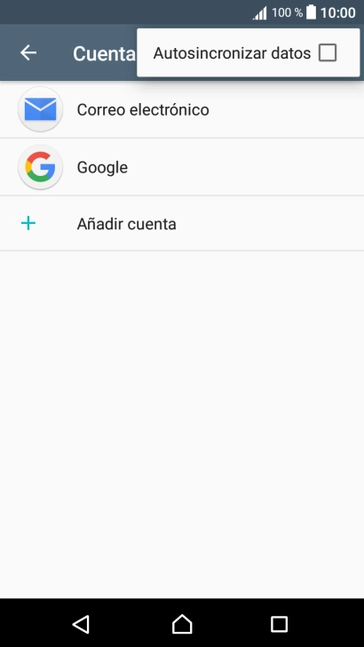 Pulsa Autosincronizar datos para activar la función.
