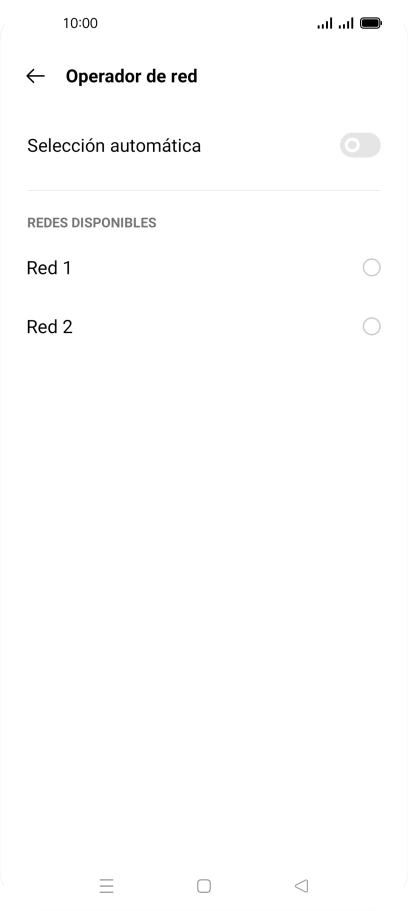 Pulsa la red deseada. Pulsa la red deseada.