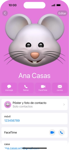 Desliza el dedo hacia arriba desde la parte inferior de la pantalla para terminar y volver a la pantalla de inicio.