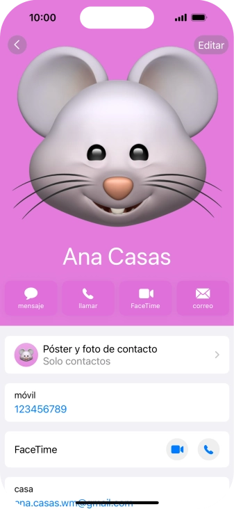 Desliza el dedo hacia arriba desde la parte inferior de la pantalla para terminar y volver a la pantalla de inicio.