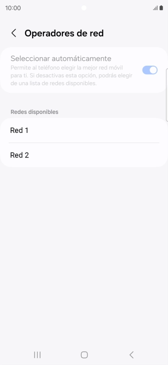 Pulsa la red deseada.