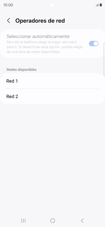 Pulsa la red deseada.
