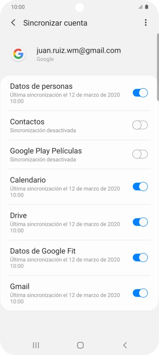 Pulsa el indicador junto a 