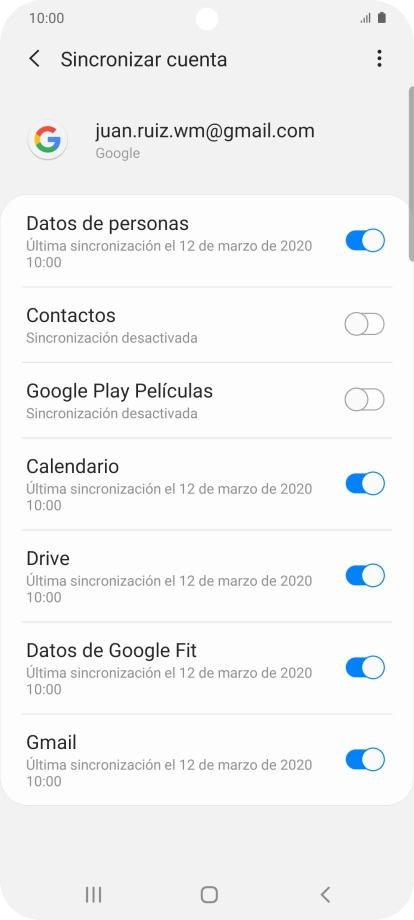 Pulsa el indicador junto a 