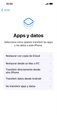 Puedes transferir el contenido de otro teléfono Android cuando el teléfono se activa antes de utilizarlo por primera vez y cuando lo restableces. Cuando aparece esta imagen de pantalla, el teléfono está listo para la transferencia de contenido desde otro teléfono Android.