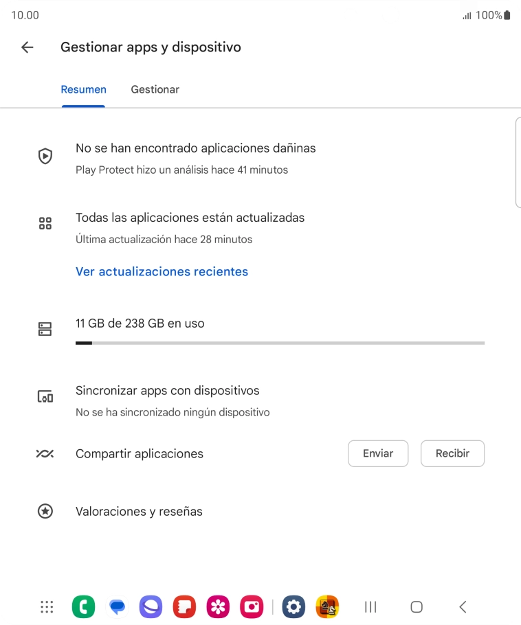 Pulsa Gestionar.