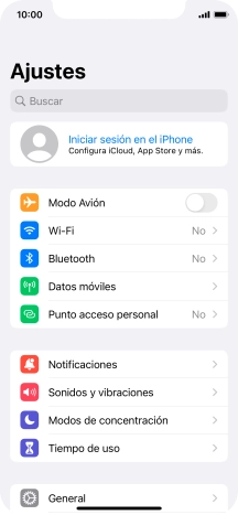 Pulsa Iniciar sesión en el iPhone.