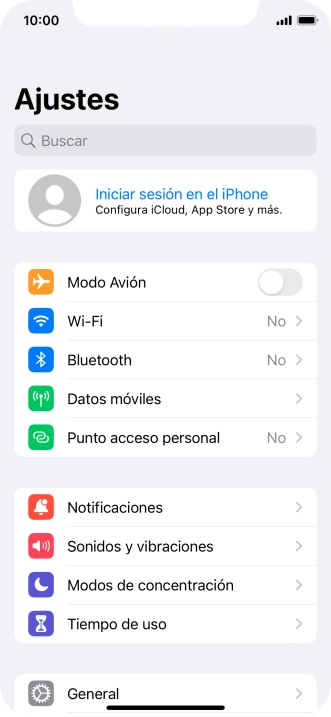 Pulsa Iniciar sesión en el iPhone.