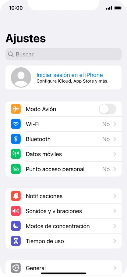 Pulsa Iniciar sesión en el iPhone.