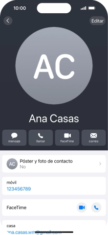 Pulsa Póster y foto de contacto.