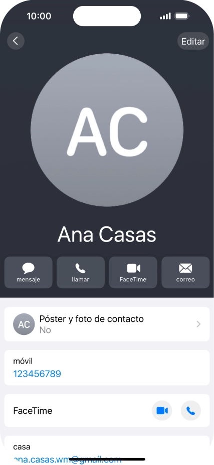 Pulsa Póster y foto de contacto.