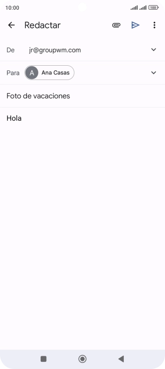 Pulsa el icono de anexos. Pulsa el icono de anexos.