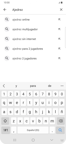 Introduce el nombre del tema o de la app y pulsa el icono de búsqueda.