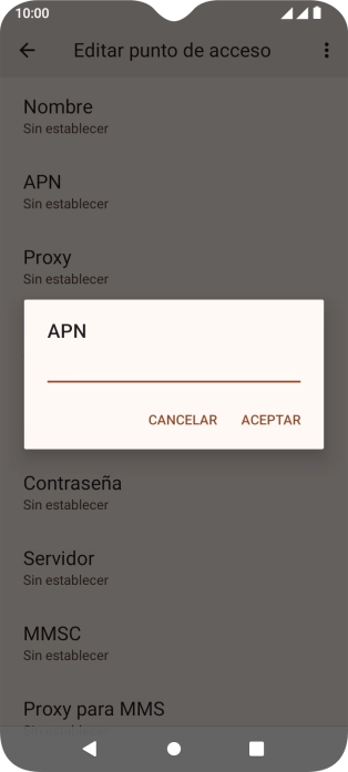 Introduce airtelwap.es y pulsa ACEPTAR.