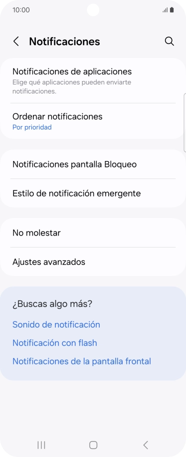 Pulsa Notificaciones de aplicaciones.