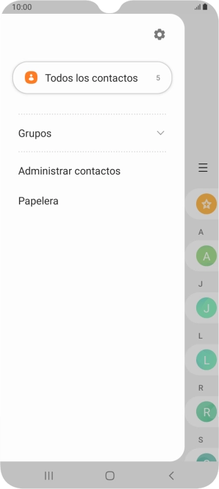 Pulsa Administrar contactos.