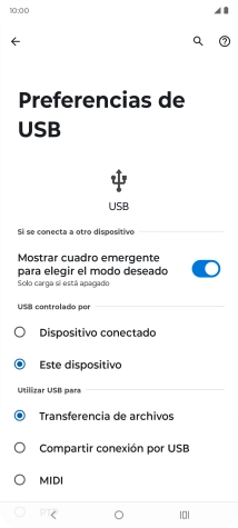 Pulsa Transferencia de archivos.