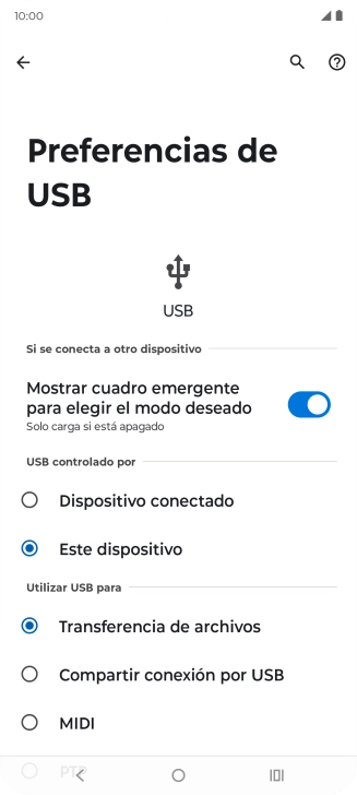 Pulsa Transferencia de archivos.