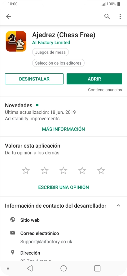 Pulsa DESINSTALAR.