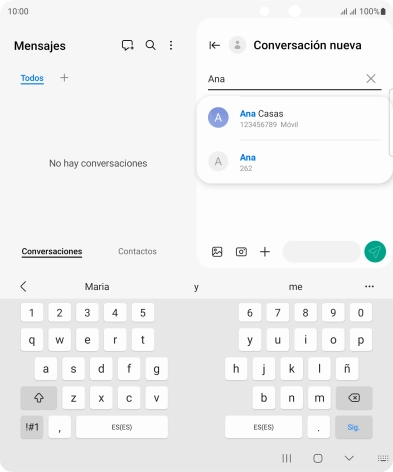 Pulsa el contacto deseado.