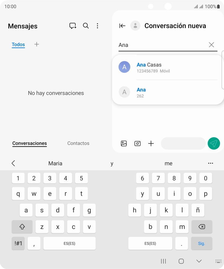 Pulsa el contacto deseado.