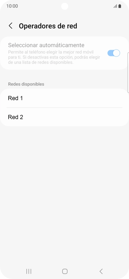 Pulsa la red deseada.