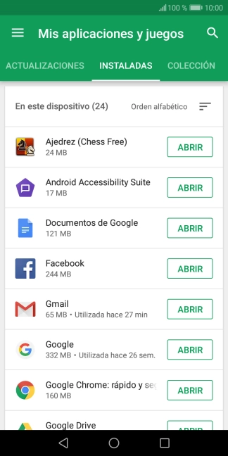 Pulsa la app deseada.