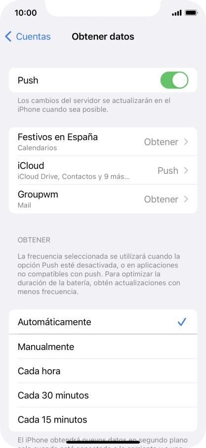 Pulsa el indicador junto a 