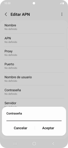 Introduce wap125 y pulsa Aceptar.