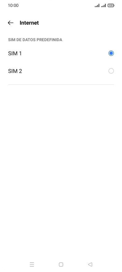 Pulsa la tarjeta SIM deseada.