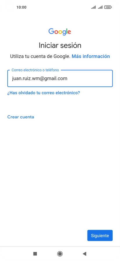 Pulsa Siguiente.