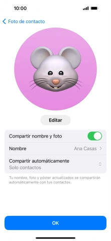 Pulsa el indicador junto a 
