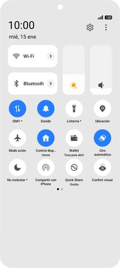 Pulsa el icono de ajustes.